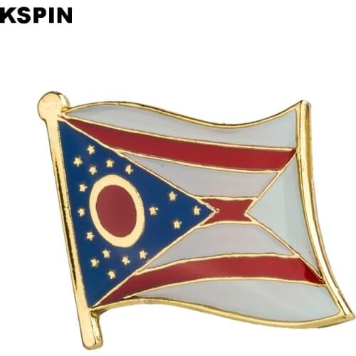 U.S.A Ohio State Badges flag badge flag lapal pin on backpack pins for clothes 10pcs XY0202