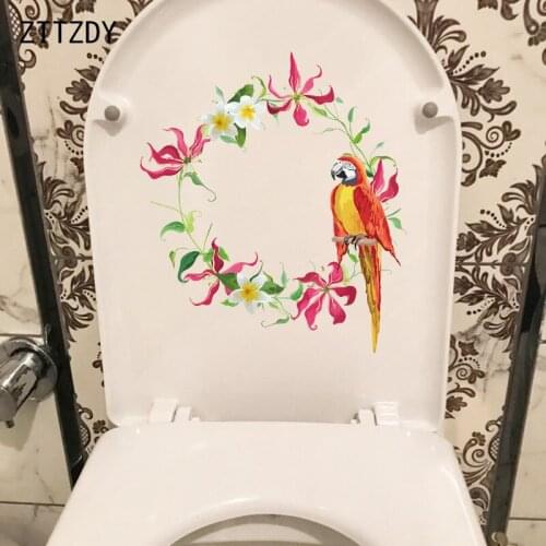 ZTTZDY 22.5×25.2CM Funny Cartoon Kids Room Wall Decoration Decals Fashion Bathroom Toilet Stickers T2-1439