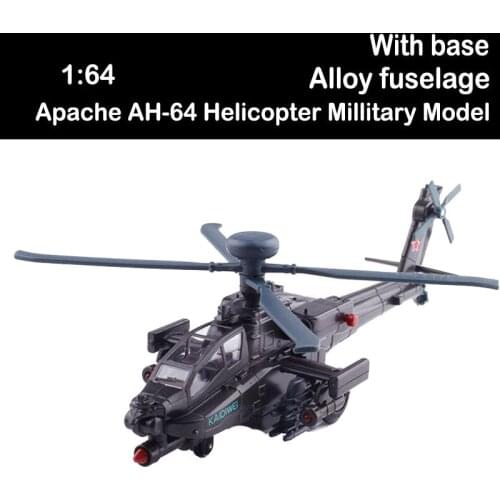 1/64 Scale 23CM Apache AH-64 Helicopter Millitary Model Army Fighter Aircraft Airplane Adult Children Toys Kids Adult Plane Gift