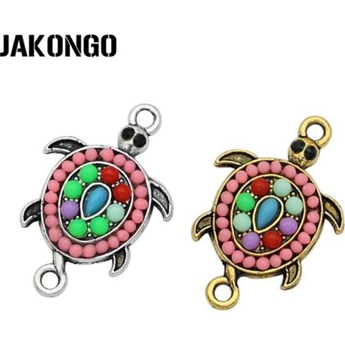 10PCS Antique Gold/Silver Color Bohemian Style Tortoise Connectors For Making Bracelet Jewelry Findings DIY Accessories