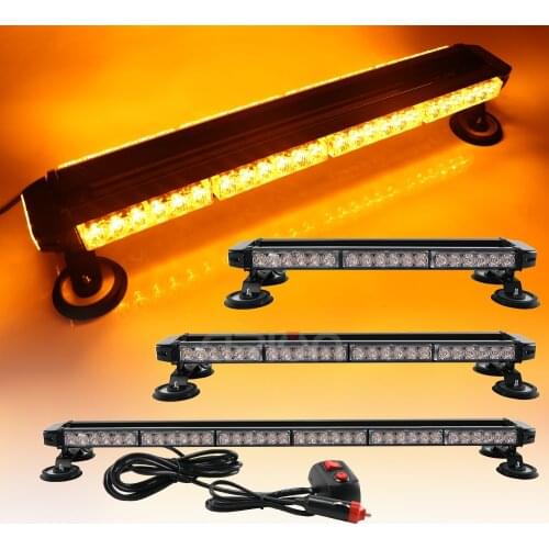 Four Sides 20" 26" 38" 44" 50" 270W 90 LED Truck Car Strobe Lights Emergency Flash LED Warning Light Bar 12V 24V Amber Red Blue