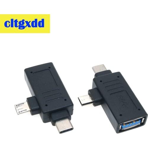 Cltgxdd USB OTG Adapter USB 3.0 Female to Micro USB Type-C Male Converter Splitter For Samsung Xiaomi USB3.0 Connector