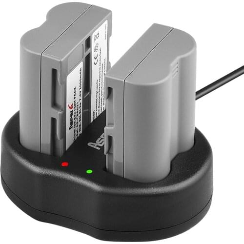 2 x 2000mAh EN-EL3E EN-EL3e EN EL3E ENEL3E Battery + Dual USB Charger for Nikon D100 D200 D300 D700 D30 D50 D70 D80 D90 Camera