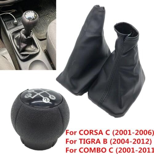 Car Parking Handbrake Grips Case Gear Shift Knob Lever Gaiter Boot For OPEL CORSA C (01-06) TIGRA B (04-12) COMBO C (01-11) FIT