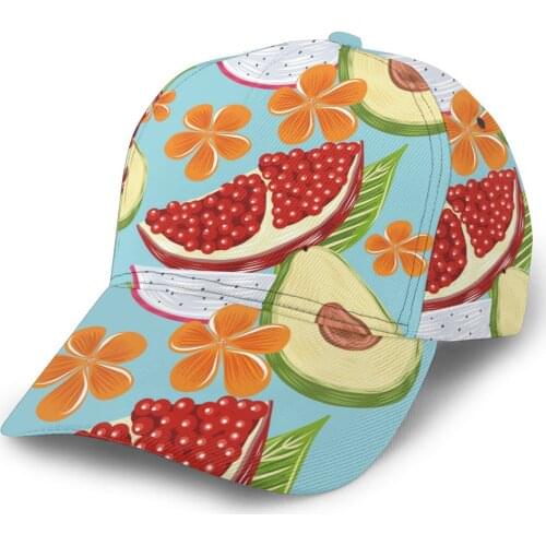 Hand Drawn Topical Fruit Baseball Cap women men snapback caps Classic Style hat Casual Sport Outdoor cap