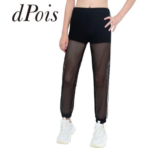 Kids Girls Mesh Sports Pants Teenage Breathable Athletic Jogger Pants for Girls Jogging Running Trousers Casual Sport Clothing