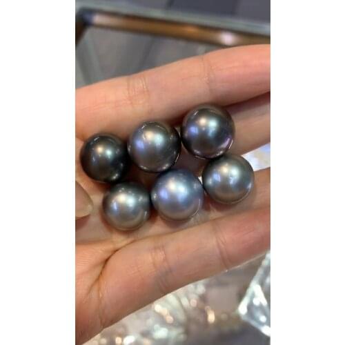 HENGSHENG 15MM Tahiti Natural-Ocean Black Pearls