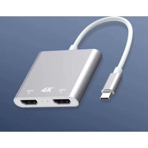 Type C To HDMI-compatible Audio Video Converter Cable Adapter fr Macbook Notebook PC Samsung S20 S10 Note 20 10 To 2 TV Monitor
