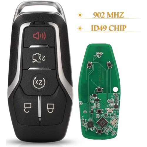 Kutery 5Button Smart Remote Key 902Mhz Id49 Hitag Pro M3N-A2C31243300 For Ford Fusion Explorer Edge Mustang F150 F250 F450 350