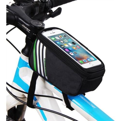Rainproof Bicycle Bag Frame Front Top Tube Cycling Bag Reflective 6.5in Phone Case Touchscreen Bag MTB Bike Accessories