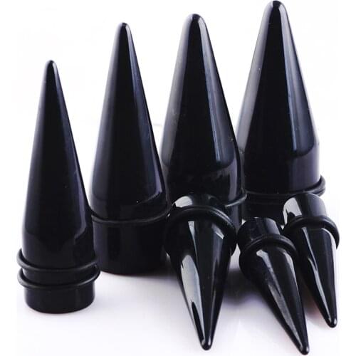 TIANCIFBYJS Ear Stretching kit Acrylic Taper and Plugs with Double O-Ring Ear Expander Gauges Stretcher Body Piercing Jewelry