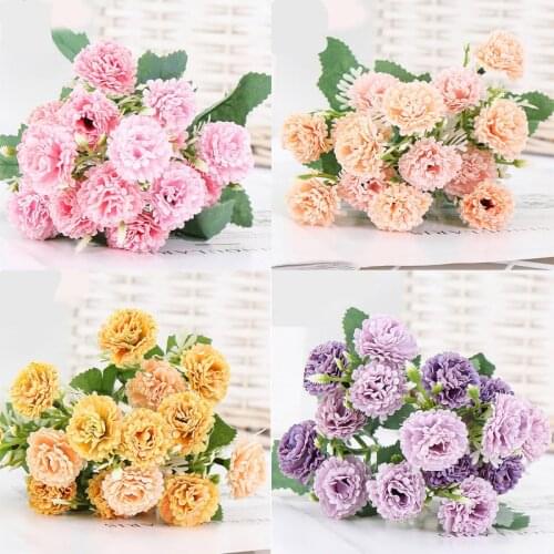 Cheap Artificial Peony Tea Rose Camellia Silk Fake Flors DIY Home Garden Wedding Decoration