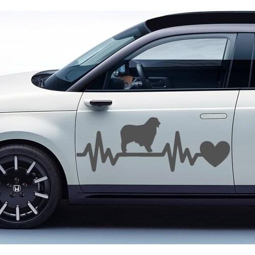 Newest dog electrocardiogram Stickers Ussr Styling Engine Hood Motorcycle Decal Decor Mural Vinyl Covers Autosticker Car-Styling