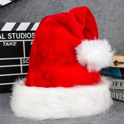 Christmas Hats Santas Christmas Gift Family Childrens Adults' Thick Plush Hats New Year Party Kids Gift Skullies Beanies