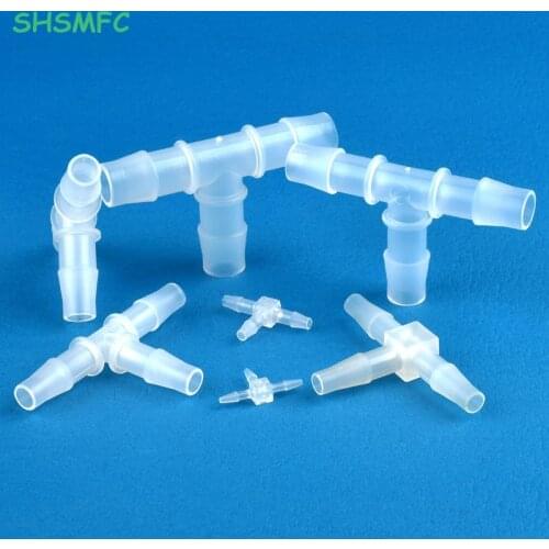 3~200Pcs O.D1.6-15.8mm PP Food Grade Tee Connector Garden Irrigation Water Pipe Aquarium Tank Adapter Air Pump Hose Pagoda Joint