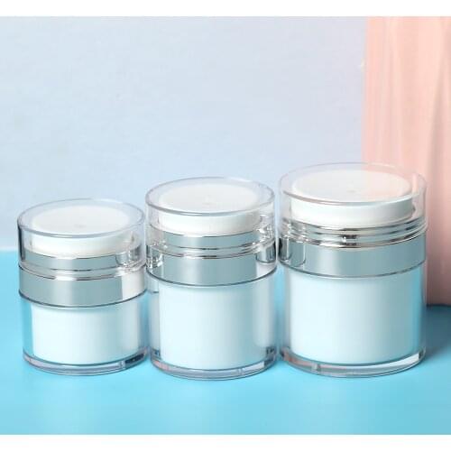 1 Pcs Airless Pump Jars Empty Refillable Makeup Cosmetic Jar Containers Travel Lotion Cream Bottle Sample Vials