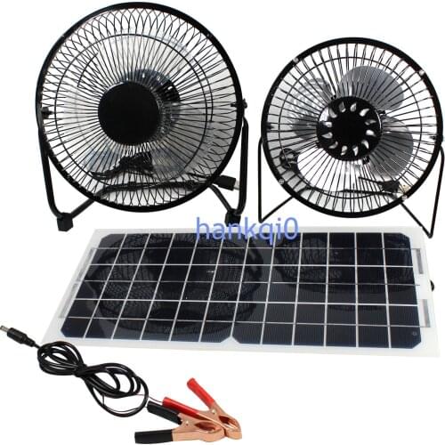 10W 12V Solar Panel & Fan RV Touring Car Camping Pet Chicken House Ventilator