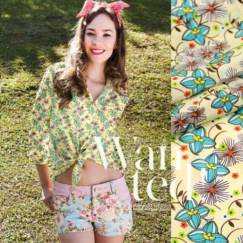 114cm silk fabric meter anti wrinkle crepe de chine silk fabric fashion printed shirt dress crepe fabric wholesale silk cloth