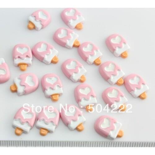 150 pcs lovely hand paint ice lolly cute resin Cabochon for Kawaii Decoden DIY Projects-hand paint lollies icecream cone