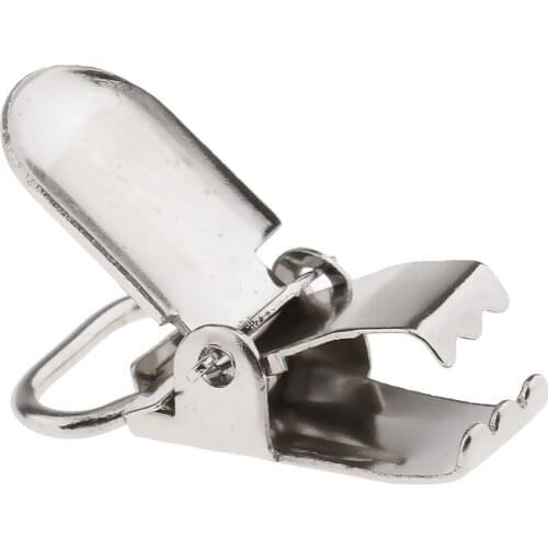 20x Baby Metal Suspender Pacifier Holder Dummy Clips Hook Sewing Craft 28mm