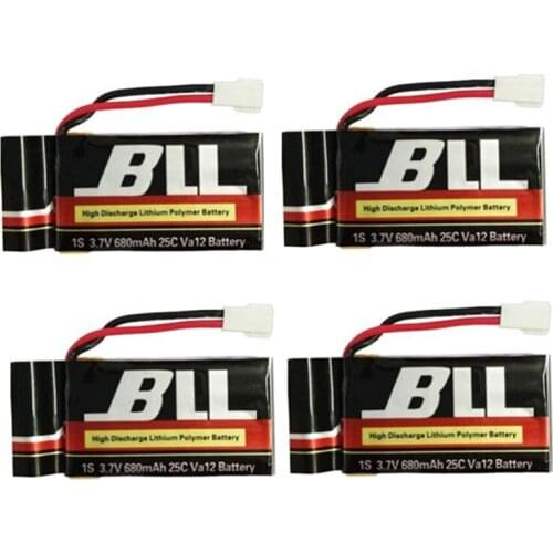 4pcs 3.7V 680mAh Lipo Battery For Upgraded Syma X5C X5SC X5 V931 RC Quadcopter Helicopters Register