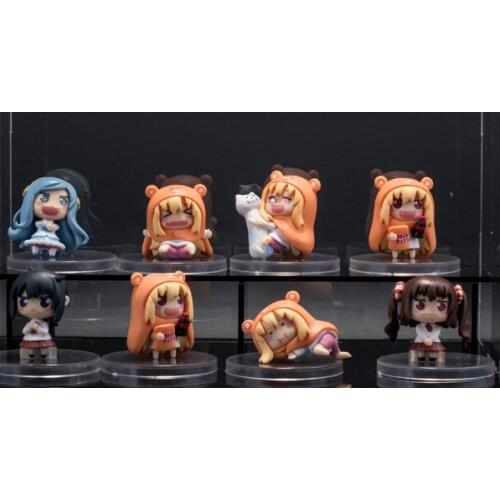 8pcs/lot Japanese Anime Himouto! Umaru-chan Doma Umaru ebina nanan Tachibana Sylphynford Mini PVC Action Figure Toy