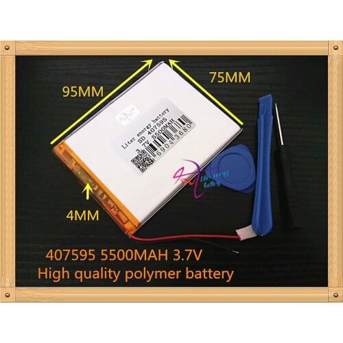 The New Battery 5500mAH Li-ion Tablet pc battery For 7,8,9 inch tablet PC ICOO 3.7V Polymer lithiumion Battery With High Quality