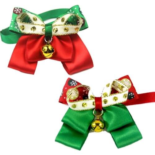 Dog Accessories Pet Cat Dog bowtie Cute Pet Dog Party Holiday Grooming Products Christmas Bow Tie for small Dogs