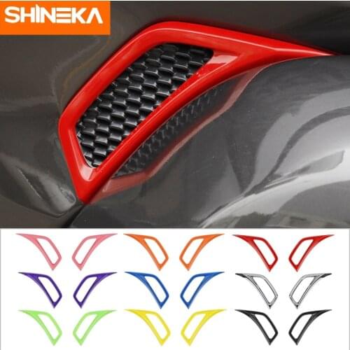SHINEKA Car Stickers For jeep wrangler jl Leaf plate air inlet decoration ABS Sticker for jeep wrangler jl accessories