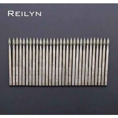 Free shipping 30pcs Grit size #150 diamond abrasive bits grinding needle manicure knife naild beautifying dremel/rotary tools