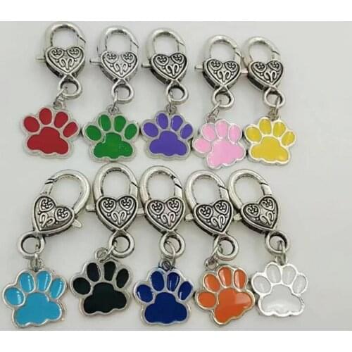 Mixed style Drip Enamel Dog Cat Paw Prints Charm Keychain For Keys Bag Key Ring Handbag Couple Key Chain Gift