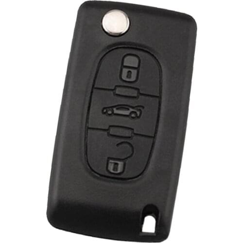 Car Key Fob Case Shell With Chip Uncut Blade Complete Kit for PEUGEOT CC 308