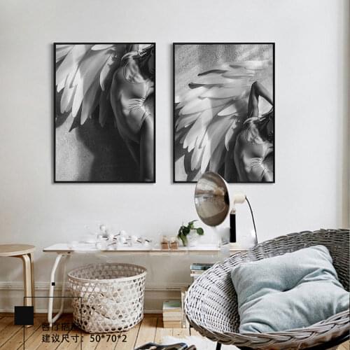 Black White Feature Canvas Poster Nordic Decoration Wall Art Print Minimalist Painting Decorative Picture Room Decor Unframed