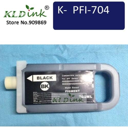 KLDINK - PFI-706BK Black Ink Cartridge ( PFI-704 6681B001 Ink) compatible with ImagePrograf iPF8300, iPF8400S, iPF9400