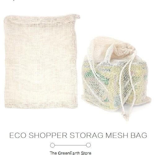 Degradab Mesh Bag Small Shopping Bag Fruit Vegetable Storage Cotton Bag Clutch Bag Shopper Drawstring Bag Multi Pocket Net Bags