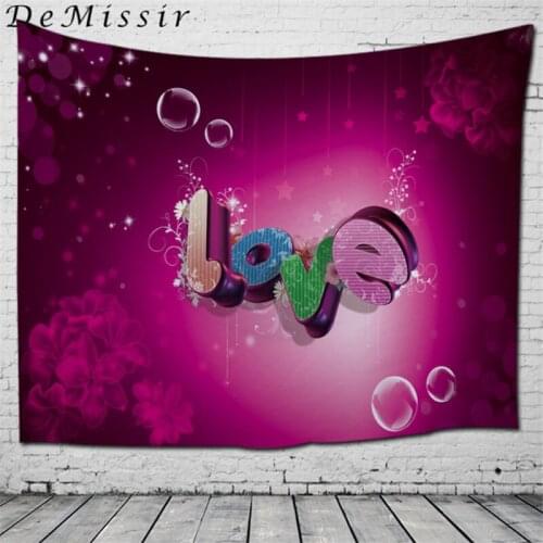 DeMissir LOVE Theame Wall Hanging Tapestry Home Decorative Mandala Tapestry 150x200cm tapiz pared tenture goblen duvar Carpet