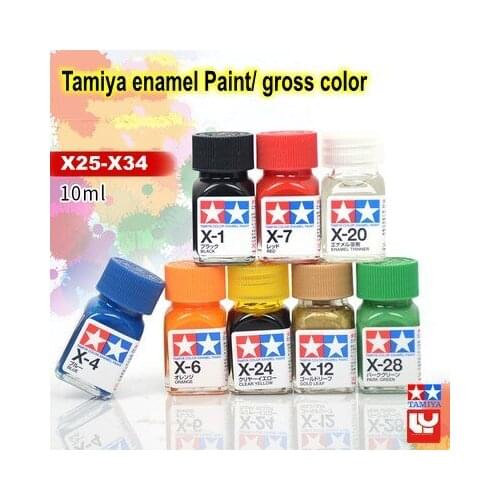 10ml Tamiya Enamel Paint Gross Colors X25-X34 For Gundam Model Brush Spray Painting DIY Applied to Wood Metal Plastic Surface