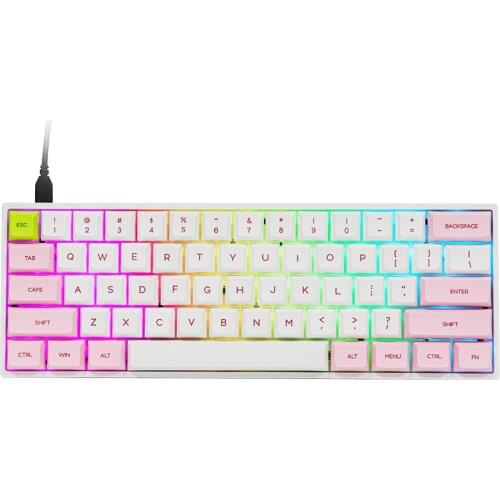 SK61S 61 Keys Bluetooth 5.1 Hot Swappable Mechanical Keyboard with RGB Backlit, NKRO, IP6X Waterproof, Type-C Cable