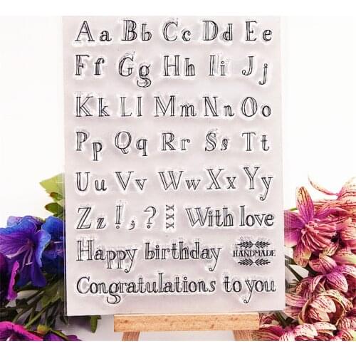 Hot sale English alphabet Transparent Clear Stamps / Silicone Seals Roller Stamp for DIY scrapbooking photo album/Card Making
