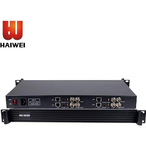 Haiwei 4 channel SDI to ip encoder iptv digital video encoder h.264 sdi loop out cable tv iptv encoder for youtube facebook