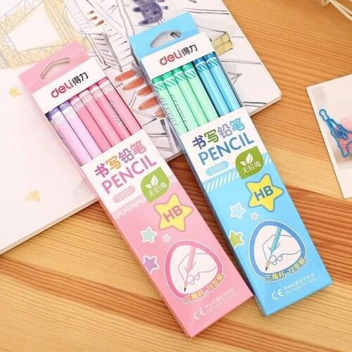 Triangular pencil S900HB students cartoon wooden writing easy to correct grip pencil school supplies