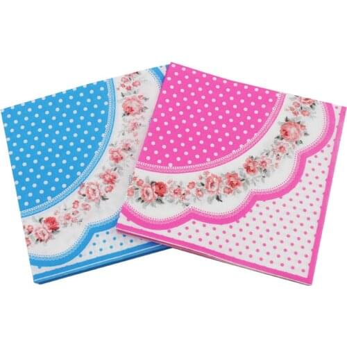[RainLoong] Cocktail Napkin Paper Napkin Serviettes Tissue Decoupage Servilleta 1 pack (20pcs/pack) #5 Color