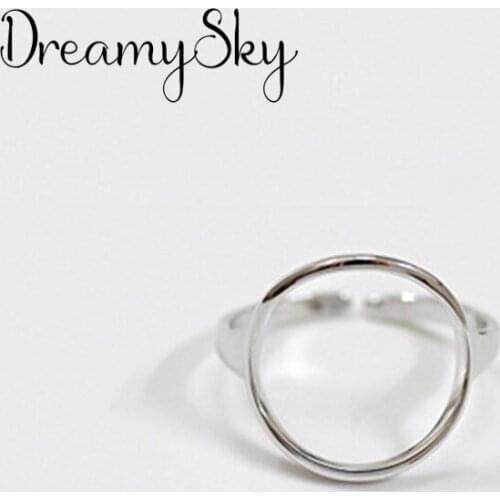 New Arrivals Silver Color Circle Rings For Women Personality Bohemian Ethnic Jewelry Ladies Engagement Finger Rings
