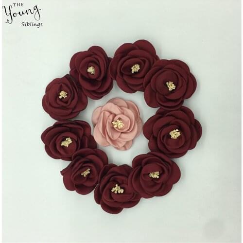 Beautiful Rose Artificial 3D flower Silk Flowers Head Wedding party Home Decoration DIY gift box craft Accessory Scrapbooking