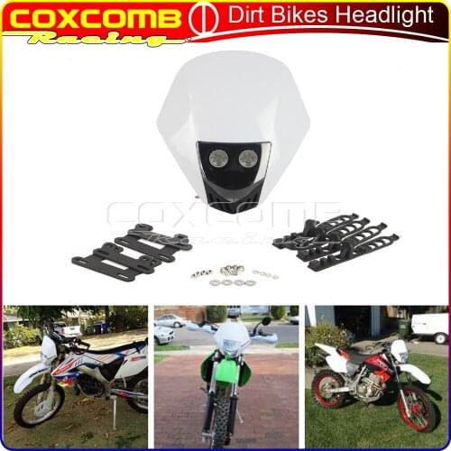 Motorcycle LED White Off Road Headlight HMX Motocross Headlamp Enduro For Honda Yamaha Suzuki Kawasaki DRZ KLX MX WR YZF XR CRF