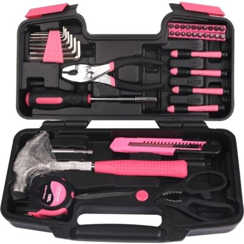 39-piece Pink Lady Tool Set for Household Women