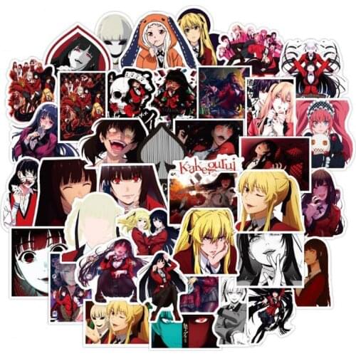 50 Pcs/pack Cute Japanese Anime Kakegurui Stickers for Scrapbooking Phone Luggage Suitcase Bike Guitar Sticker Children Toys