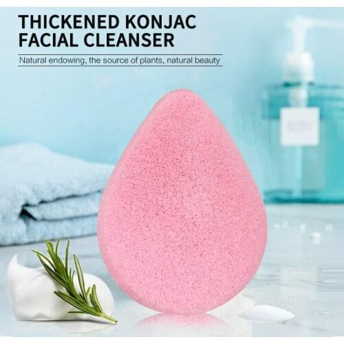 Natural Konjac Makeup Remover Face Wash Gentle Exfoliation Water Droplets Bamboo Charcoal Sponge Cleansing Ball Random Color