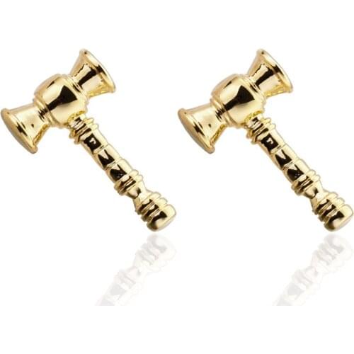 Newest Auction hamme Cufflinks Buttons for Mens Wedding Gifts Fashion Mens Business Shirt Cufflink Brand golden Cuff Links