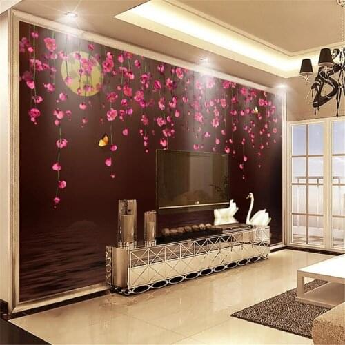Milofi professional large wallpaper mural custom Nordic romantic rose love flower TV background wall